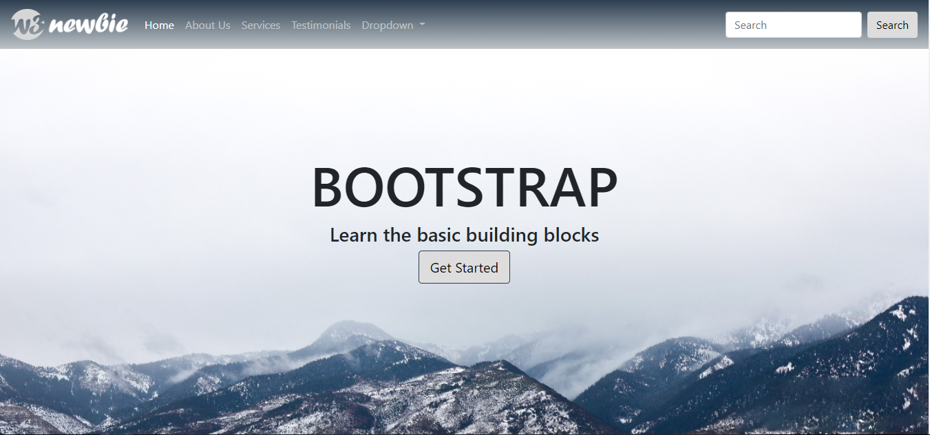 fixed-image landing-page using bootstrap